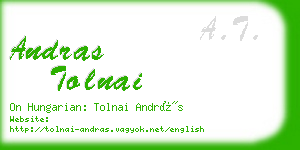 andras tolnai business card